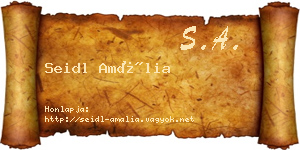 Seidl Amália névjegykártya